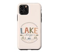 Carcasa para iPhone 11 Pro Vintage Junto al Lago cabaña Paddle Fin de Semana Ambiente del Lago