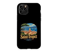 Carcasa para iPhone 11 Pro Vintage Saint Tropez Francia Viaje Souvenir Monumento Regalo