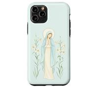 Carcasa para iPhone 11 Pro Virgen María Halo Floral Religioso
