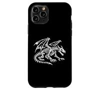 Carcasa para iPhone 11 Pro Vista Lateral Esqueleto Dragón Huesos Alados Gótico Vector Obra De Arte