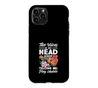 Carcasa para iPhone 11 Pro Voices In My Head Telling Me Play Ukelele Tropical Flower