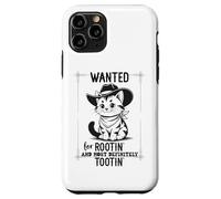 Carcasa para iPhone 11 Pro Wanted for Rootin Most Definitely Tootin Cowboy Cat Farting