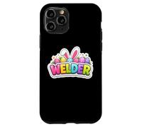 Carcasa para iPhone 11 Pro Welder Happy Easter Welding Bunny Egg Hunt Orejas Primavera