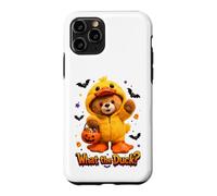 Carcasa para iPhone 11 Pro What The Duck Halloween Teddy Bear Wearing Yeallow Duck