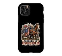 Carcasa para iPhone 11 Pro Wheels of History - Carro con Bandera Estadounidense