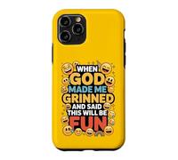 Carcasa para iPhone 11 Pro When God Made Me Grinned This Will Be Fun Christian