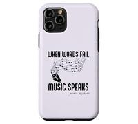 Carcasa para iPhone 11 Pro When Words Fail Music Habla Shakespeare Meme Cita EN LA Parte