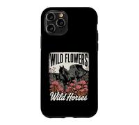 Carcasa para iPhone 11 Pro Wild Horses Wildflowers Cowgirl Country Western Rodeos