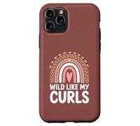 Carcasa para iPhone 11 Pro Wild Like My Curls Pelo Rizado Arco Iris Corazón Amor Rizos