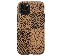 Carcasa para iPhone 11 Pro Wild Safari Animal Patchwork Beige Pattern Collage