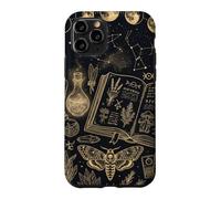 Carcasa para iPhone 11 Pro Witchy Celestial Moon Phase Spellbook Dark Magic Book Lovers