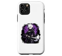 Carcasa para iPhone 11 Pro Wolf Anime Girl Katana Tactical Dark Animecore Art