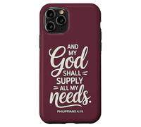 Carcasa para iPhone 11 Pro Y mi Dios suplirá Todas mis Necesidades Filipenses 4:19