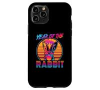Carcasa para iPhone 11 Pro Year of The Rabbit Retro Vintage 80s Funny Bunny Lover