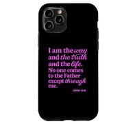 Carcasa para iPhone 11 Pro Yo Soy el Camino: la Verdad, la Vida, Juan, Las Escrituras, Versículo de la Biblia, Dios Ora
