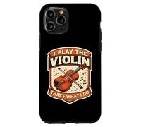 Carcasa para iPhone 11 Pro Yo toco el violín eso es lo Que Hago Profesor Violinista Vintage