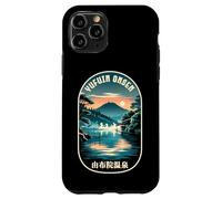 Carcasa para iPhone 11 Pro Yufuin Onsen Japón Hot Spring Lake Japanese Kanji Souvenir