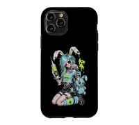 Carcasa para iPhone 11 Pro Zombie Goth Bunny Esqueleto Chica EMO Kawaii Goth Chica