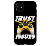 Carcasa para iPhone 11 Problemas de Confianza Funny Gamer Controller Gaming Humor Videojuegos