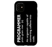 Carcasa para iPhone 11 Programación Humor Convertir cafeína en Programador de código