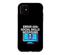 Carcasa para iPhone 11 Programmer Introvert Error 404 Social Skills Not Found