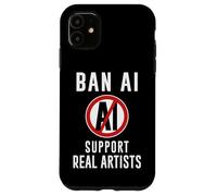 Carcasa para iPhone 11 Prohibir el Contenido de IA contra el Arte Anti AI Artificial Inteligente