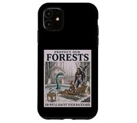 Carcasa para iPhone 11 Proteger Nuestros bosques Criaturas críptidas Divertidas Ambiental