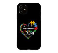 Carcasa para iPhone 11 Proud Autism Aunt Heart Puzzle Piece Awareness Support