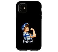 Carcasa para iPhone 11 Proud Strong Finnish Girl Woman Girlfriend Finland Flag