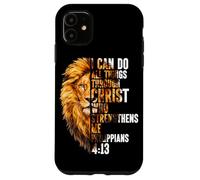 Carcasa para iPhone 11 Puedo Hacer Todas Las Cosas a través de Cristo León de Judá Christian