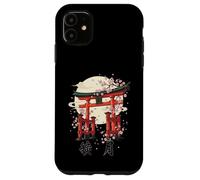 Carcasa para iPhone 11 Puerta Japonesa Torii Cherry Blossom Art Japón Cultura Kanji