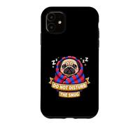 Carcasa para iPhone 11 Pug Do Not Funny Disturb The Cute Snug Burrito Manta Perro