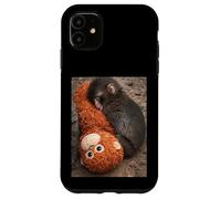 Carcasa para iPhone 11 Punch Monkey Meme Cute Baby Plush Toy Sign of Mother Love