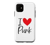 Carcasa para iPhone 11 Punk Rock Me Encanta Punk Punker Rocker Años 80 90 Plaid Street Oi