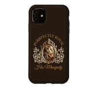 Carcasa para iPhone 11 Purrfectly Royal Meowjesty Retrato de Gato rococó Barroco Divertido