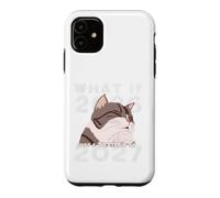 Carcasa para iPhone 11 ¿Qué pasaría si 2026 Fuera Solo un Trailer para 2027? Meme de Gato Divertido