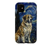 Carcasa para iPhone 11 Rafeiro do Alentejo Perro Van Gogh Noche Estrellada