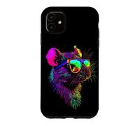 Carcasa para iPhone 11 Rata Ratón Simpático Roedores Ratón Enano Ratas Pequeñas