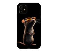 Carcasa para iPhone 11 Rata Ratón Simpático Roedores Ratón Enano Ratas Pequeñas