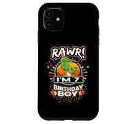 Carcasa para iPhone 11 Rawr I'm 7 7th Birthday Trex Dinosaur 7 Years Old For Boy