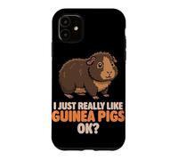 Carcasa para iPhone 11 Realmente me Gustan los Conejillos de Indias Ok Cute Teddy Guinea Pig