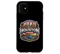 Carcasa para iPhone 11 Recuerdo de Houston Texas City State Vintage Viaje Memorabilia