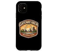 Carcasa para iPhone 11 Recuerdo del Parque Nacional Gateway Arch Missouri Memorabilia