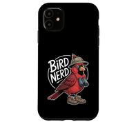 Carcasa para iPhone 11 Red Cardinal Bird, Divertido observador de Aves
