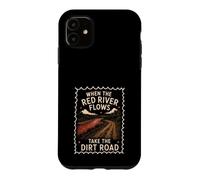 Carcasa para iPhone 11 Red River Flows Take The Dirt Road Humor Adulto