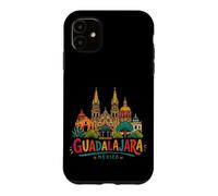 Carcasa para iPhone 11 Regalo de Recuerdo de Viaje de Guadalajara México Dibujado a Mano