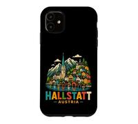 Carcasa para iPhone 11 Regalo de Recuerdo de Viaje de Hallstatt Austria Dibujado a Mano