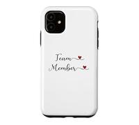 Carcasa para iPhone 11 Regalo de tipografía de corazón para Miembros del Equipo