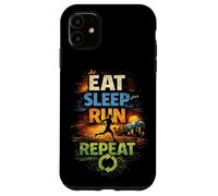 Carcasa para iPhone 11 Regalo Divertido para Corredores de Eat Sleep Run Repeat