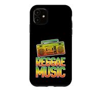 Carcasa para iPhone 11 Reggae Music Lover Retro Rasta Diseño Jamaicano
